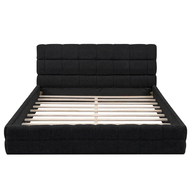 Lit plateforme rembourré pour chambre à coucher
