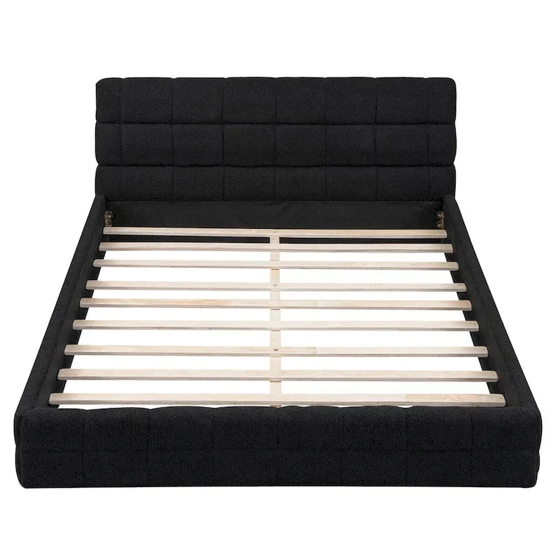 Lit plateforme rembourré pour chambre à coucher