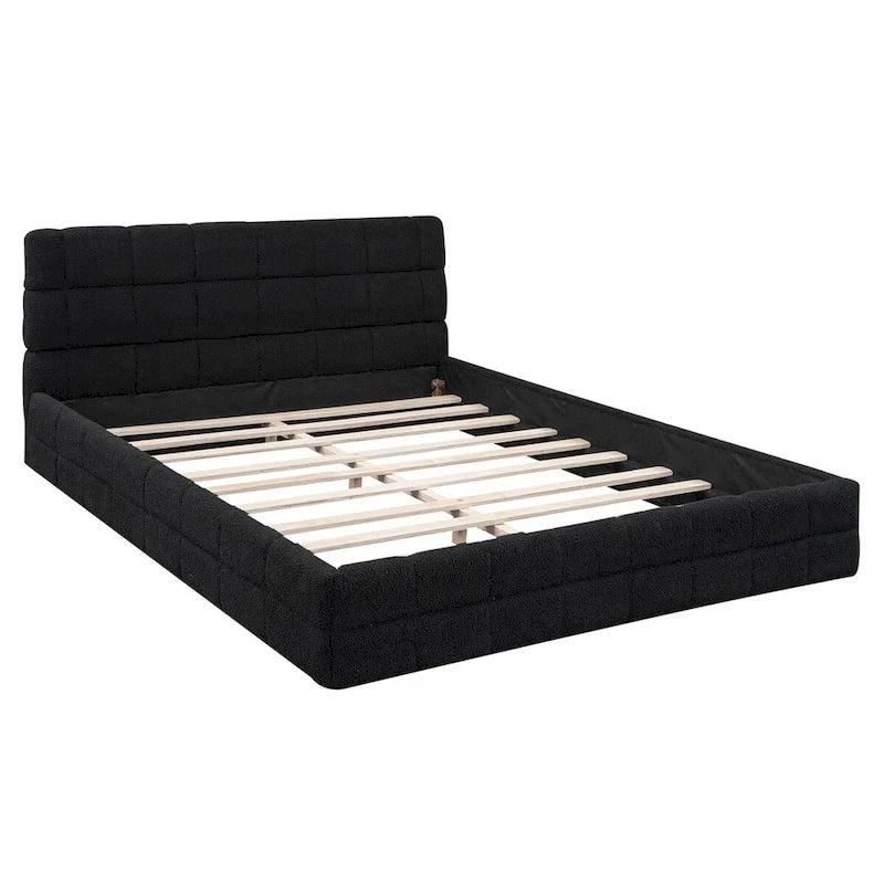 Lit plateforme rembourré pour chambre à coucher