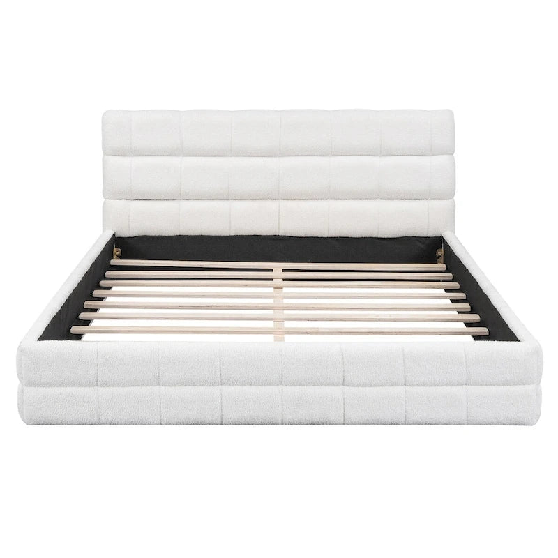 Lit plateforme rembourré pour chambre à coucher