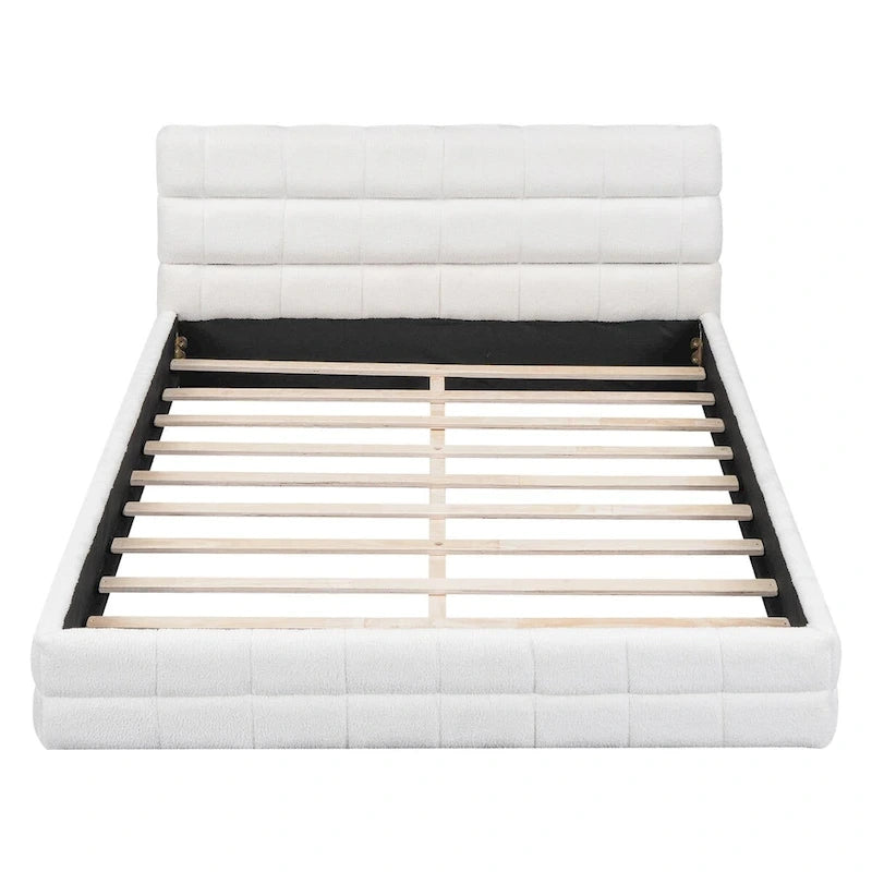 Lit plateforme rembourré pour chambre à coucher
