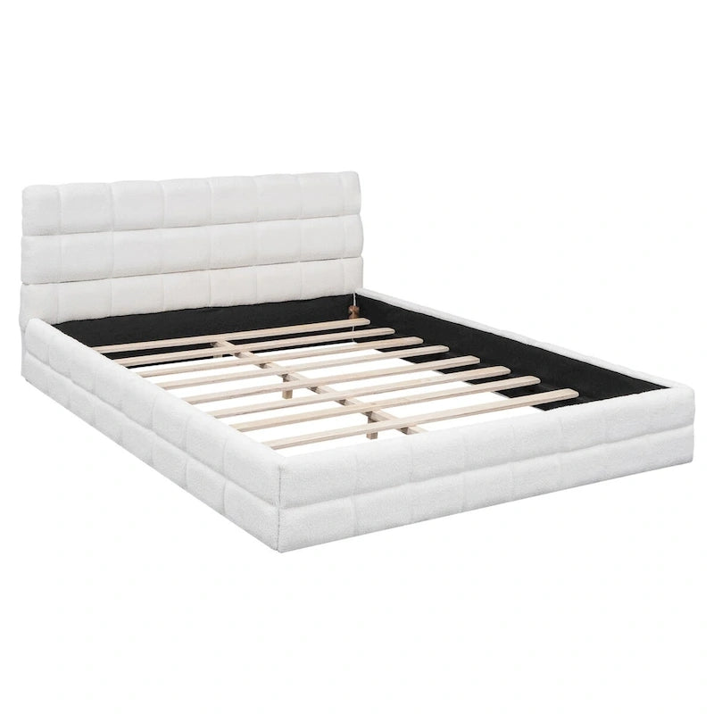 Lit plateforme rembourré pour chambre à coucher