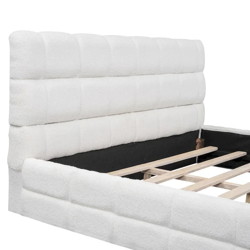 Lit plateforme rembourré pour chambre à coucher