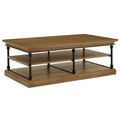Table basse étagère de rangement rectangulaire