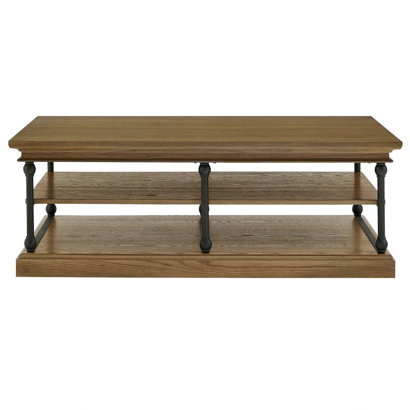 Table basse étagère de rangement rectangulaire