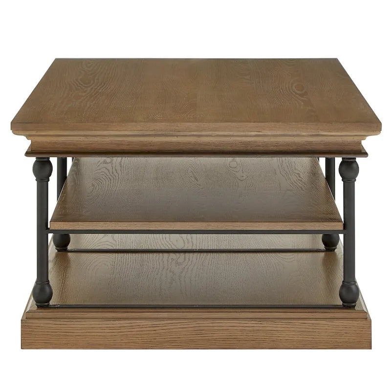 Table basse étagère de rangement rectangulaire