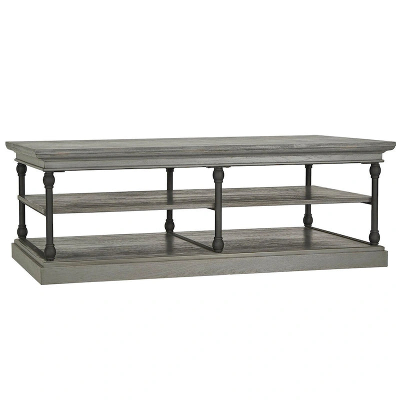 Table basse étagère de rangement rectangulaire