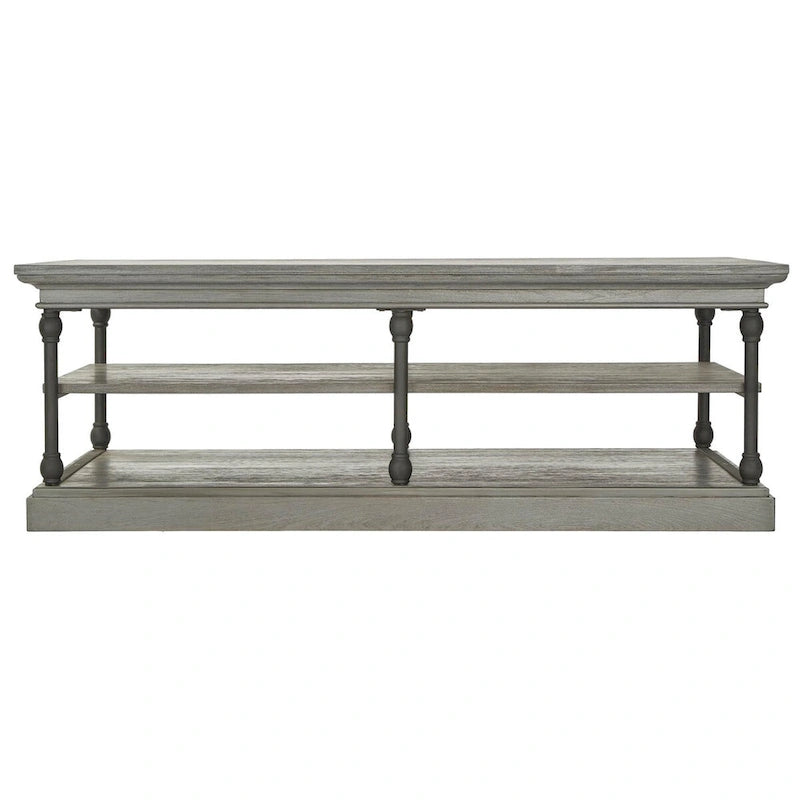Table basse étagère de rangement rectangulaire