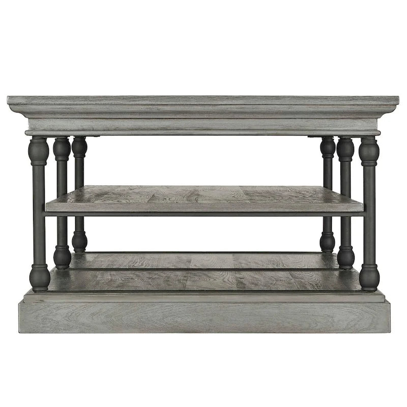 Table basse étagère de rangement rectangulaire