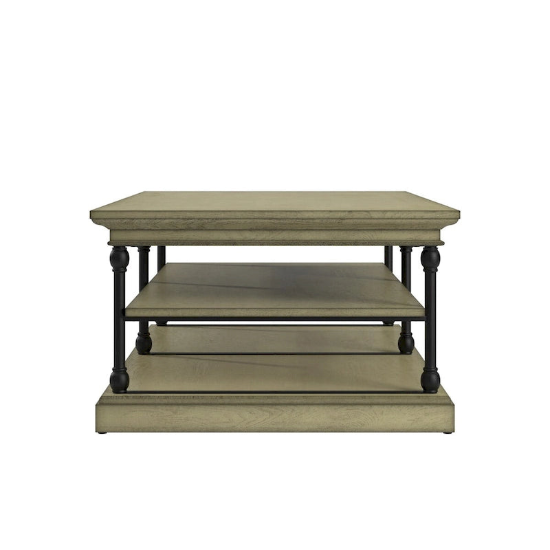 Table basse étagère de rangement rectangulaire