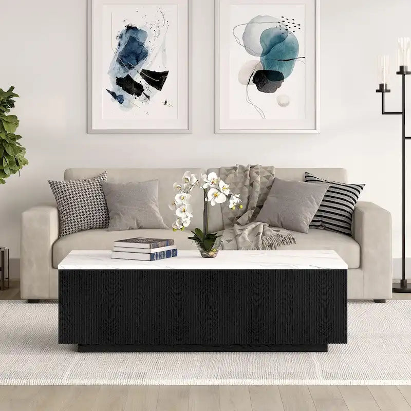 Table basse rectangulaire de 48 pouces de large