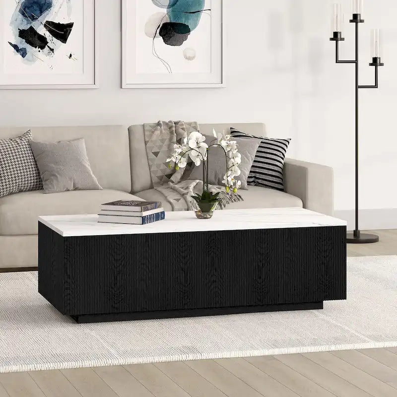 Table basse rectangulaire de 48 pouces de large