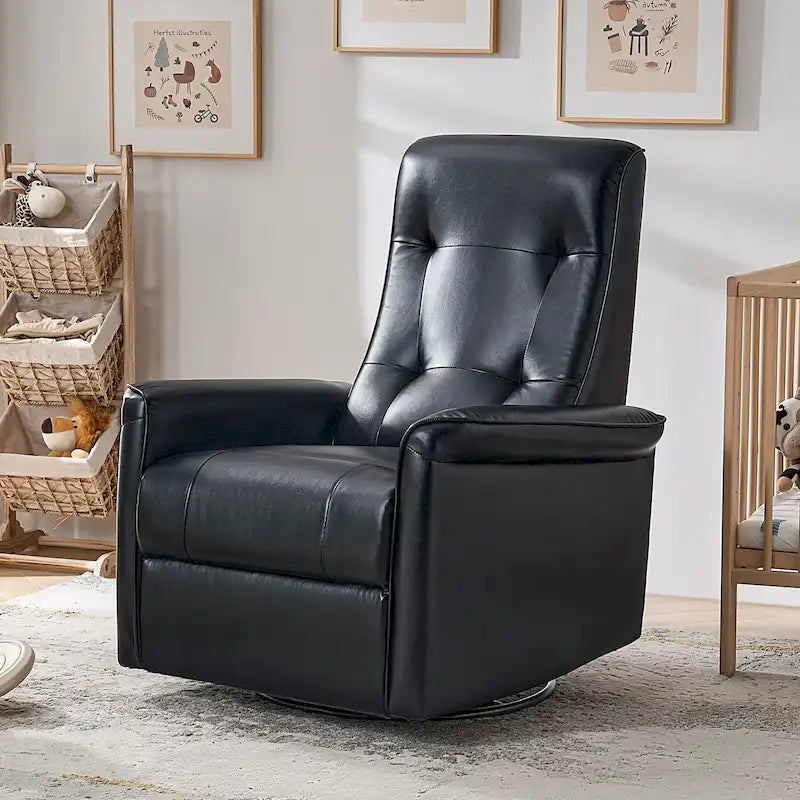 Fauteuil inclinable électrique pivotant en similicuir moderne avec ports USB