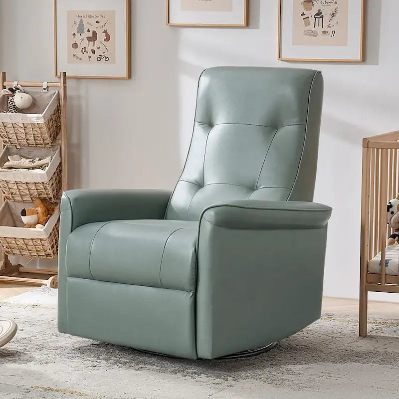 Fauteuil inclinable électrique pivotant en similicuir moderne avec ports USB