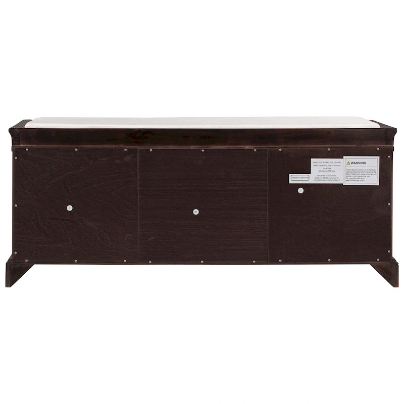 Banc de rangement avec 2 tiroirs et 2 placards