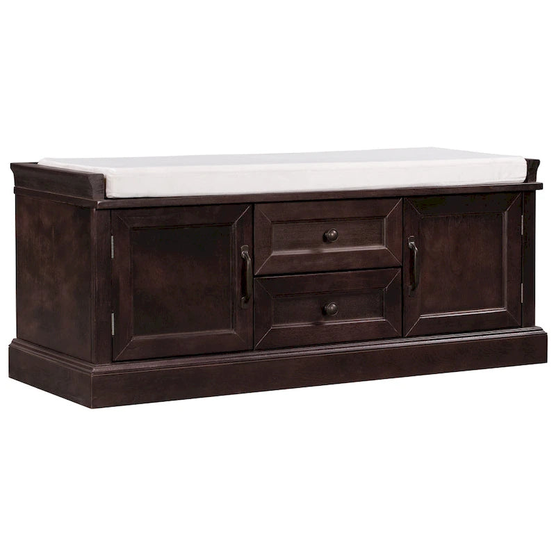Banc de rangement avec 2 tiroirs et 2 placards