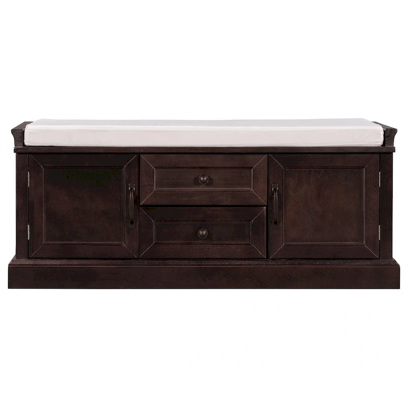 Banc de rangement avec 2 tiroirs et 2 placards