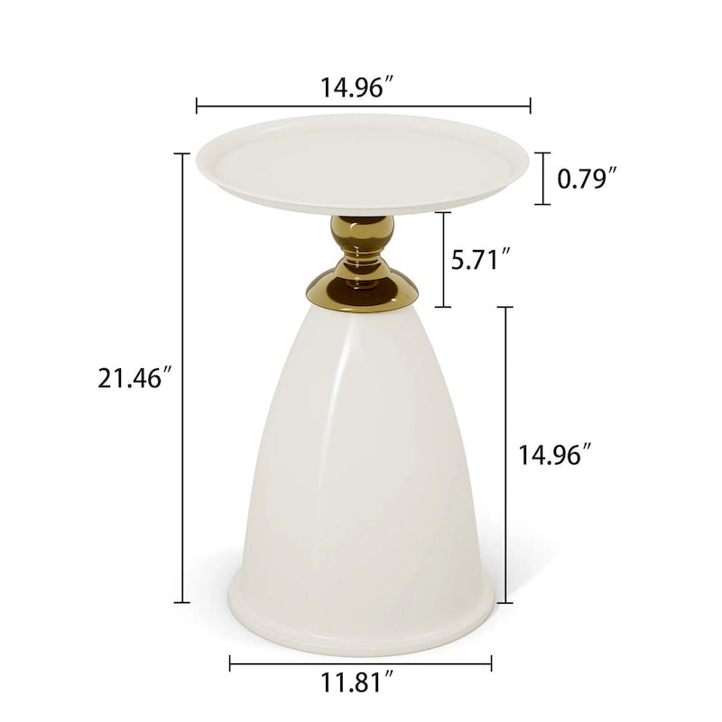 Table d'appoint de luxe en fer forgé