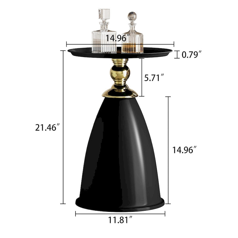 Table d'appoint de luxe en fer forgé
